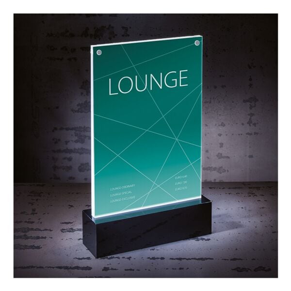 Sigel Tischaufsteller mit LED-Beleuchtung A5 »Luminous« TA422 transparent, 15.9x25.4x4.6 cm