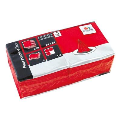 FASANA 250 Servietten 3-lagig 24x24 cm rot, 24x24 cm