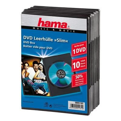 DVD/Blu-ray-Leerhüllen »Slim« - 10 Stück schwarz, Hama, 13.5x19x0.7 cm