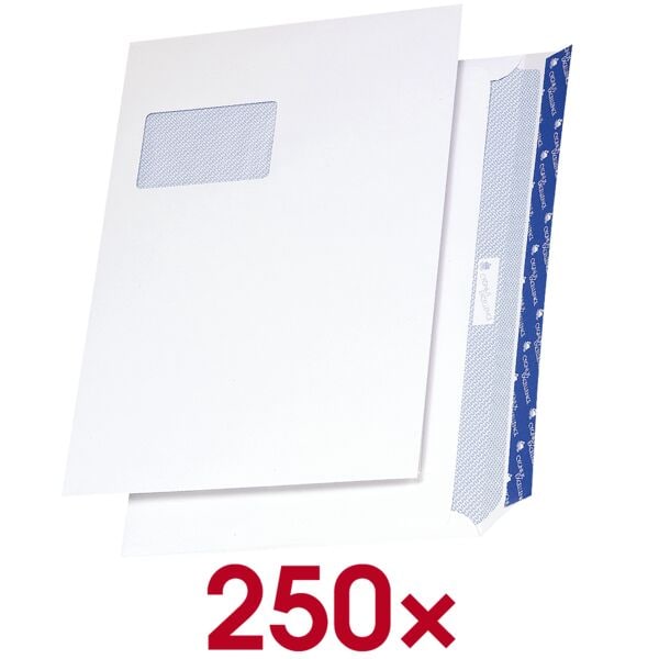 Mailmedia 250 Versandtaschen »Cygnus Excellence®« C4 mit Fenster weiß, 32.4x22.9 cm Image