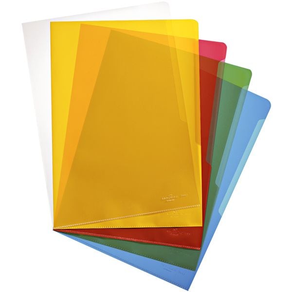 Durable 100er-Pack Sichthüllen A4 farbig genarbt »2337« (5 Farben zu je 20 Stück) mehrfarbig Image