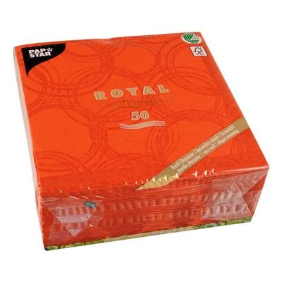 Papstar Servietten »Royal Collection Bubbles« orange, 40x40 cm