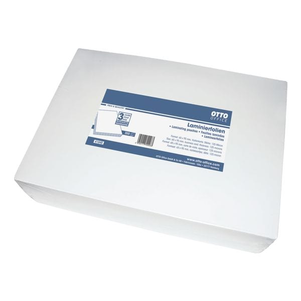 OTTO Office Laminierfolien Sonderformat (65x95 mm) 300 Stück 125 mic transparent, 6.5x9.5 cm Image