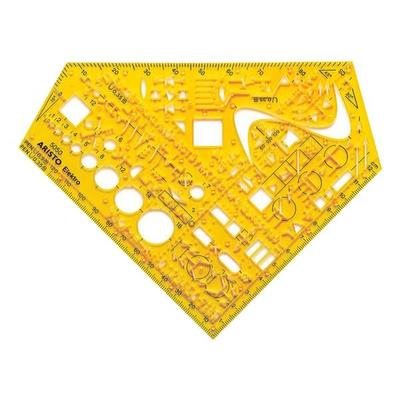 Aristo Zeichenschablone »Schulwinkel/Elektroschablone AR 5050« orange Image