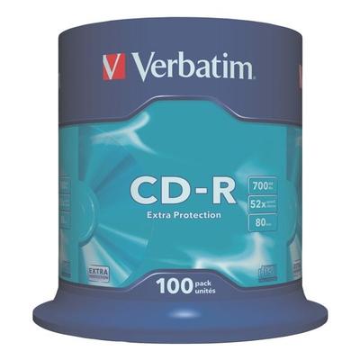 Verbatim 100 CD-Rohlinge »CD-R« silber