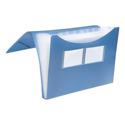 Foldersys Fächermappe - 7 Fächer (stabil) blau, 33.4x23.5x2.8 cm