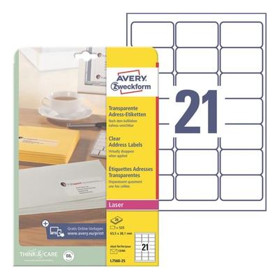 Avery Zweckform 525er-Pack Folien-Etiketten »L7560-25« transparent Image