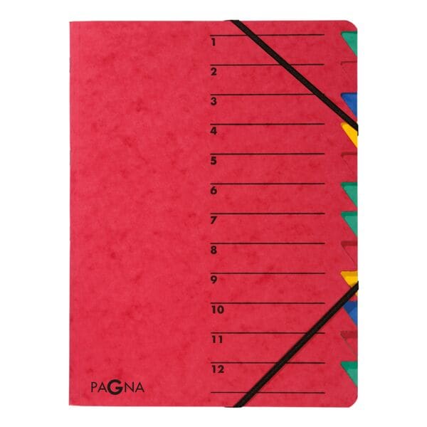 Pagna Ordnungsmappe »Premium« 12 Fächer 1-12 rot, 24x32x0.5 cm Image