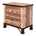 Millwood Pines Verdell 2 Drawer Nightstand Wood in Brown/Green | 27 H x 26.5 W x 15.75 D in | Wayfair 294175FD61DD4E29859B34C1A73EE19A