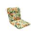 Bay Isle Home™ Kulpsville Glow Tiger Lily Indoor/Outdoor Dining Chair Cushion Polyester in Brown/Gray/Green | 3 H x 21 W x 40.5 D in | Wayfair