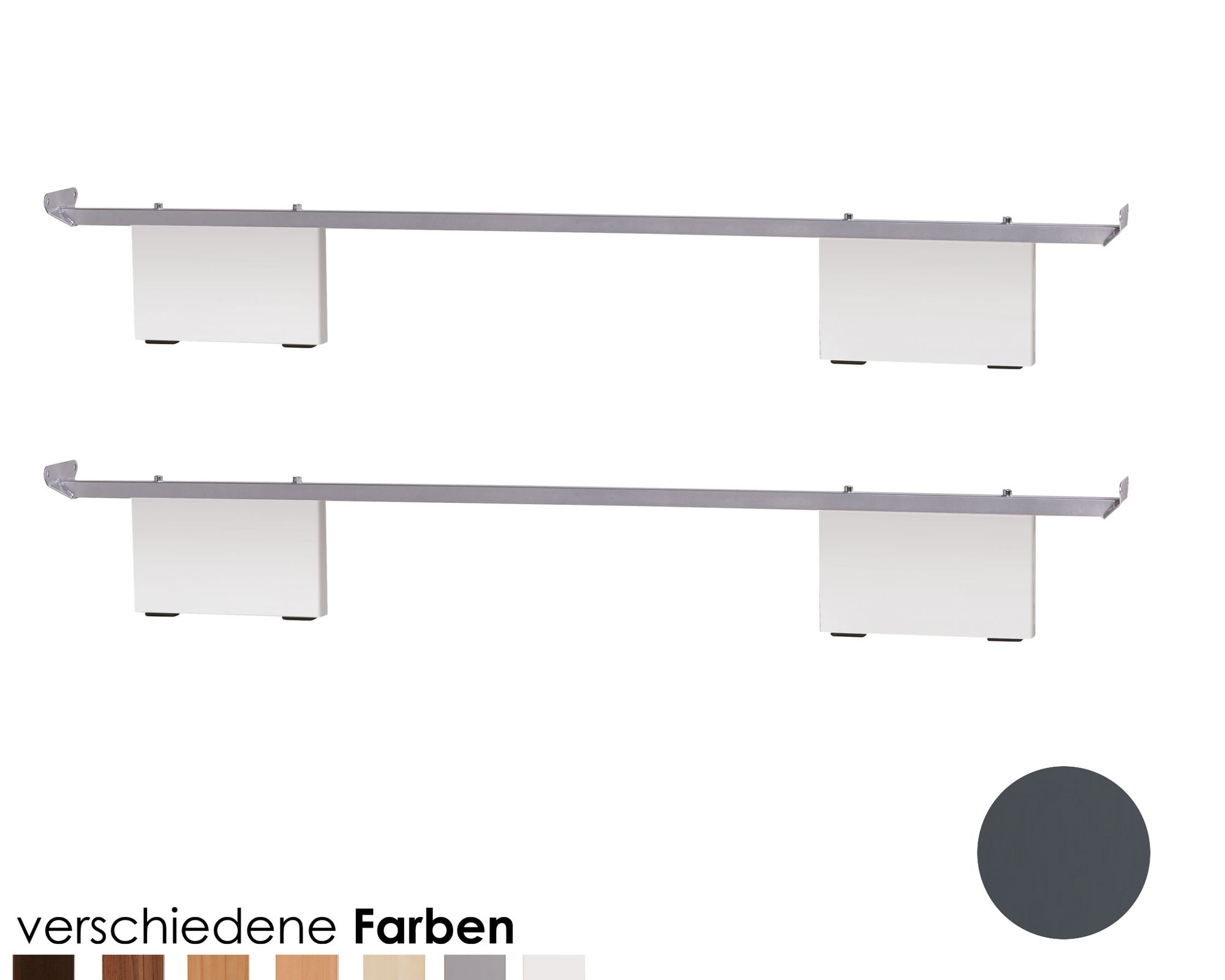 Hasena Füsse Vilo 2er-Set / 20 cm / 180 cm / Kernbuche natur, geölt