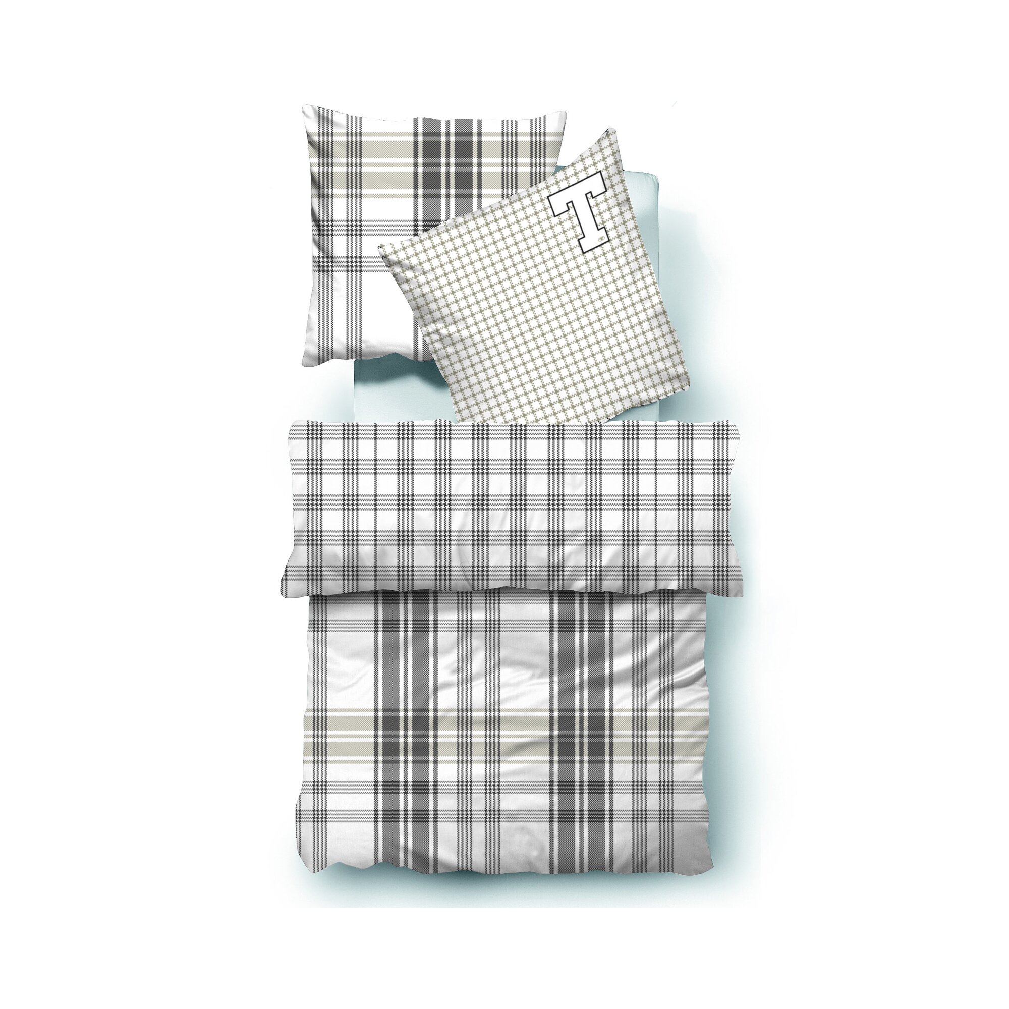 Tom-Tailor Satin Bettwäsche 69379 Fb. 831 135x200 cm / 80x80 cm