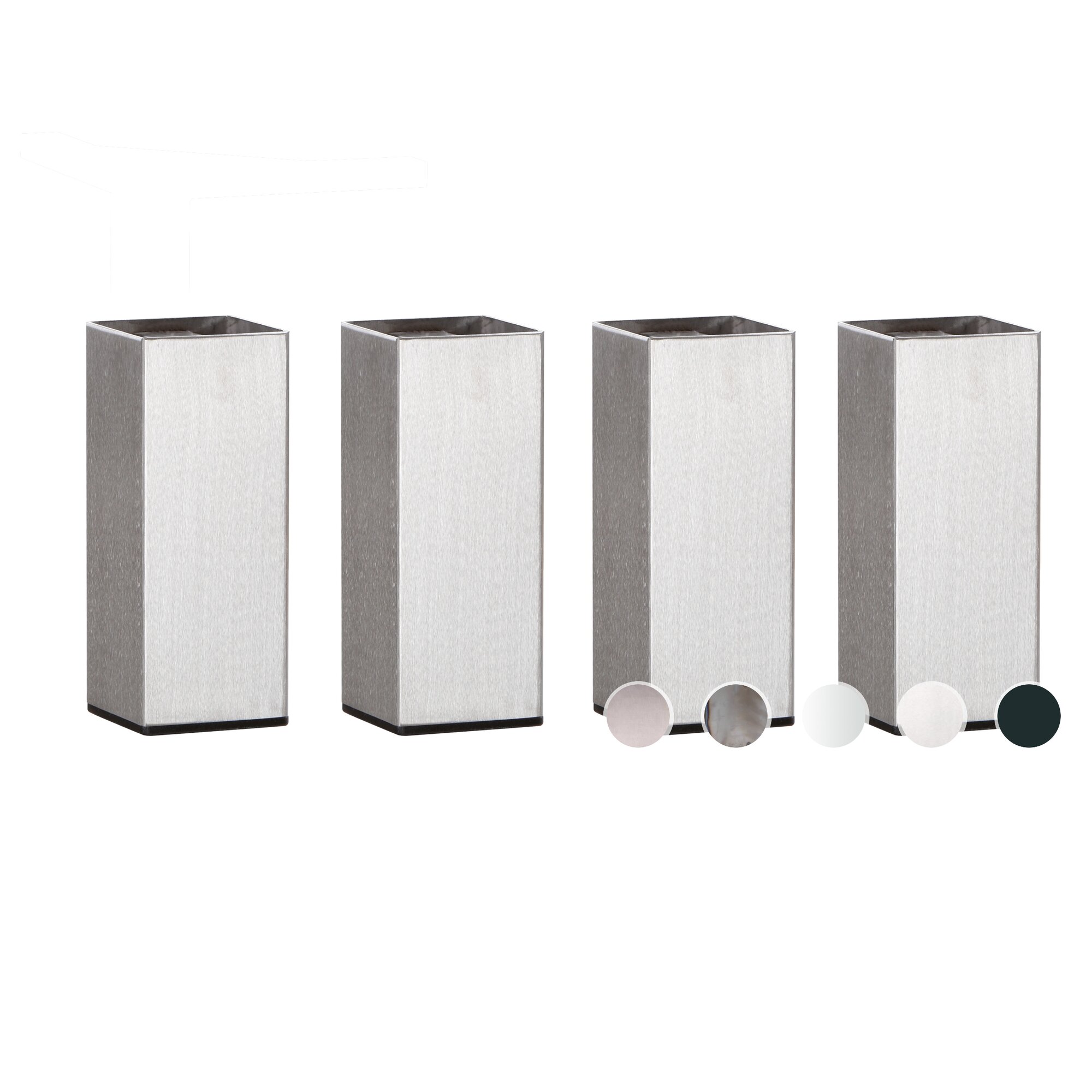 Hasena Füsse Mico 4er-Set / 20 cm / Hochglanz weiss