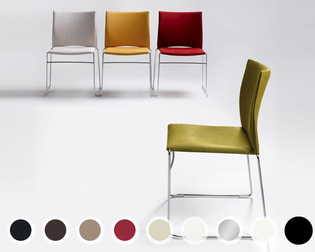 infiniti »WEB« Designer-Stuhl AC31 Schwarz matt lackiert / Kunstleder 1017