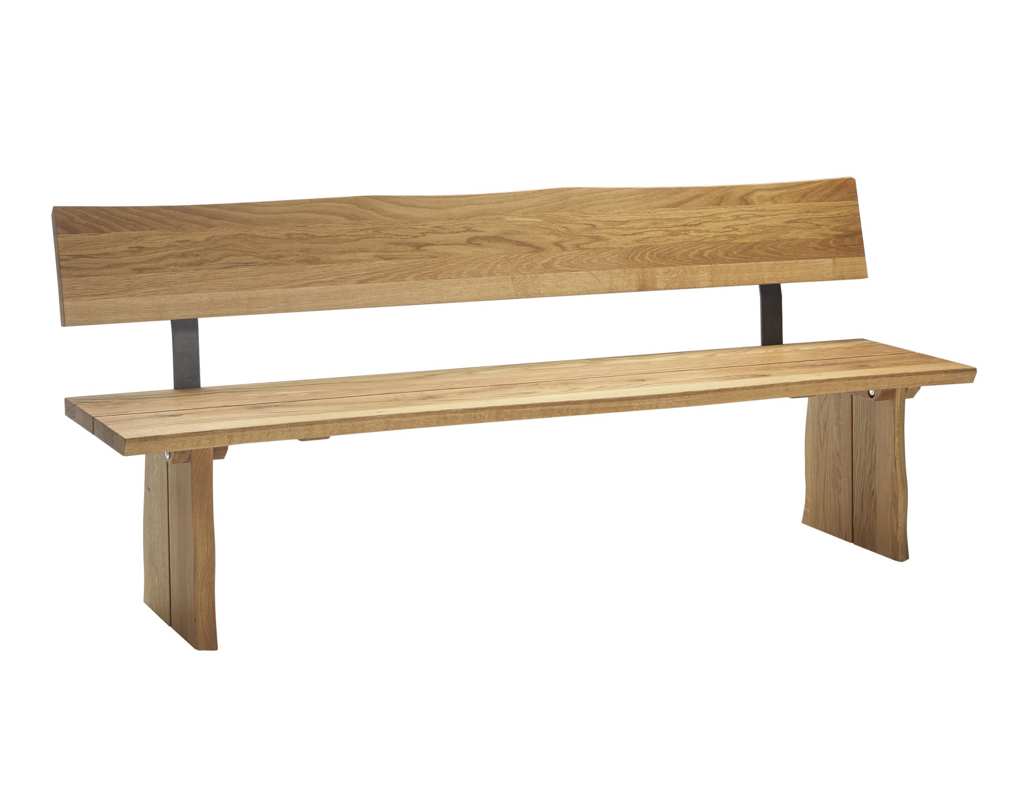 Schösswender »Oviedo« Wildeiche Baumkante Sitzbank 220 cm / mit Lehne