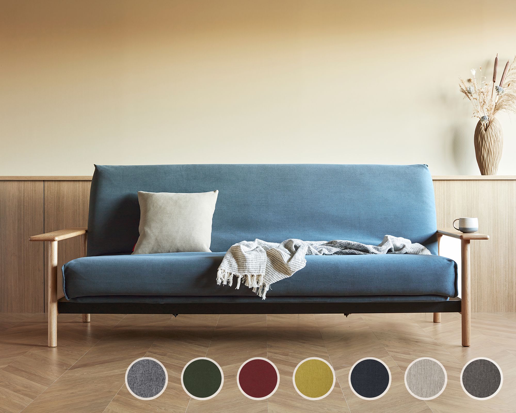 Innovation Balder Multifunktionales Klappsofa 140x200 cm / 562 Grün / Classic / mit Bezug