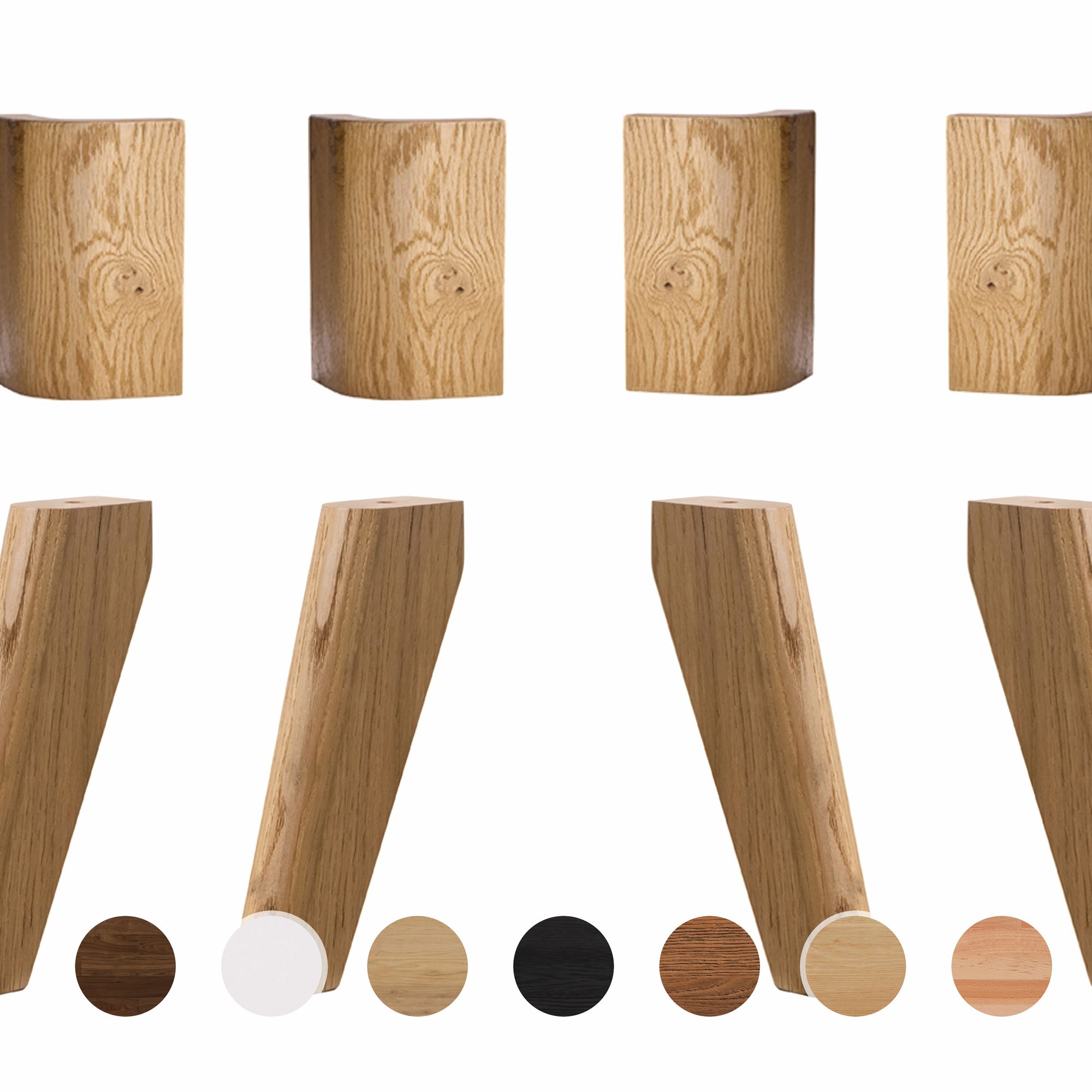 Hasena Füsse Masito 4er-Set / 25 cm / Kernbuche natur, geölt Image