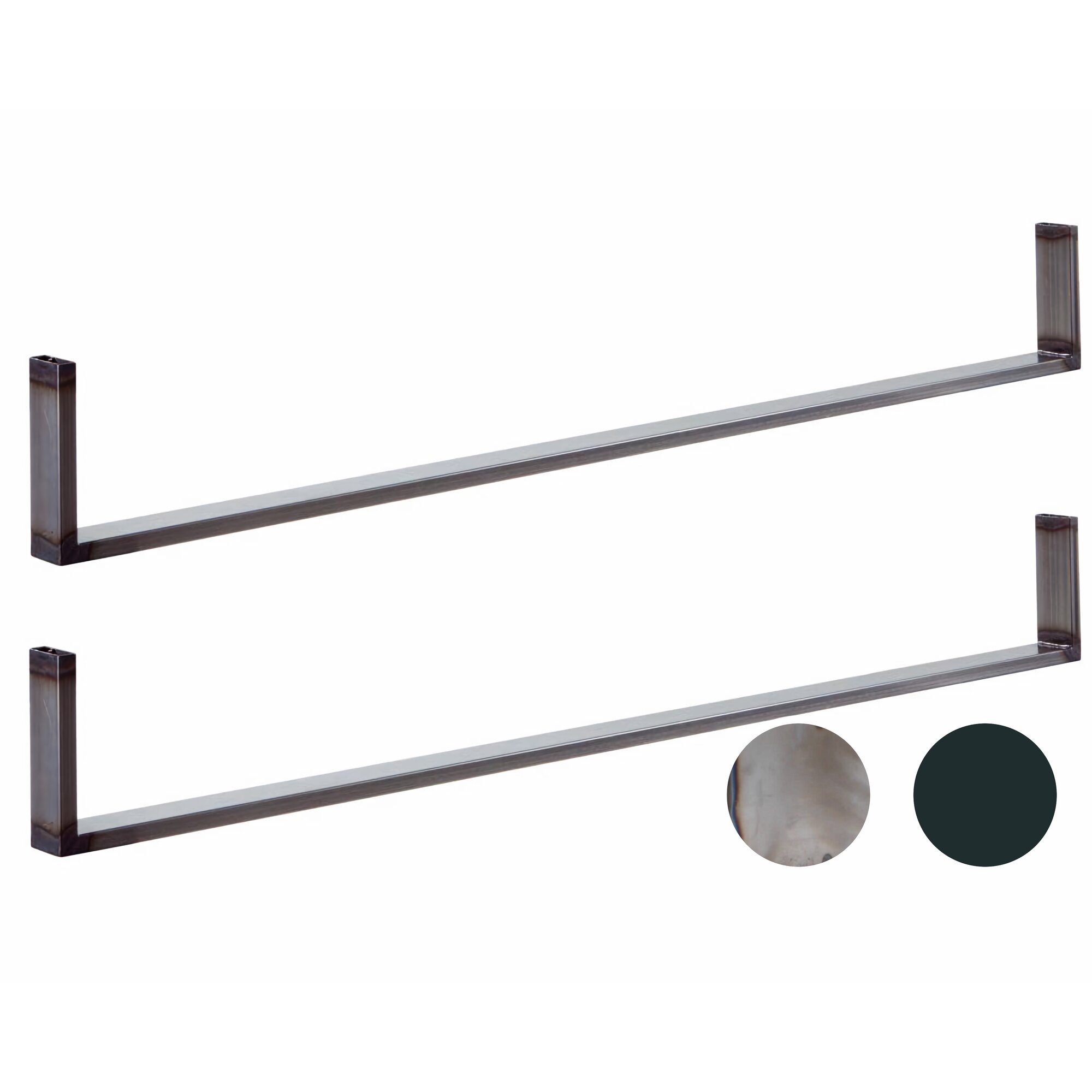 Hasena Füsse Indus 2er-Set / 25 cm / Anthrazit / 140 cm