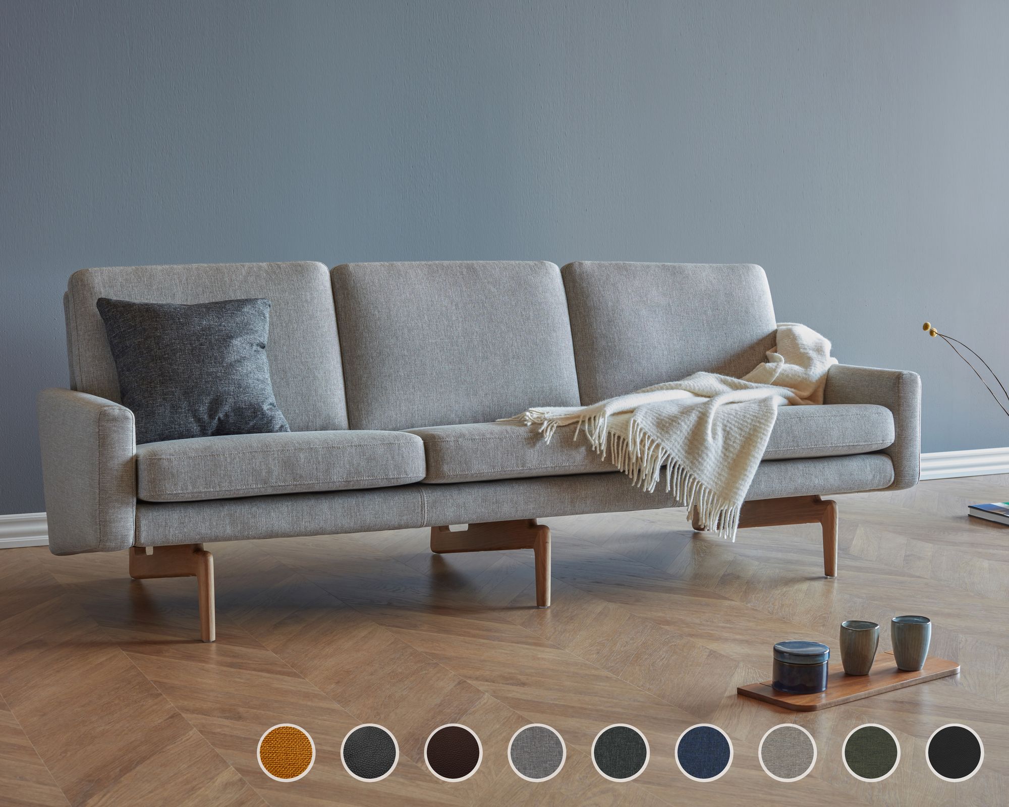 Kragelund »Egsmark« Couch K200 / 2-Sitzer / 151 x 76 x 76 cm / Stoff 242 Grün