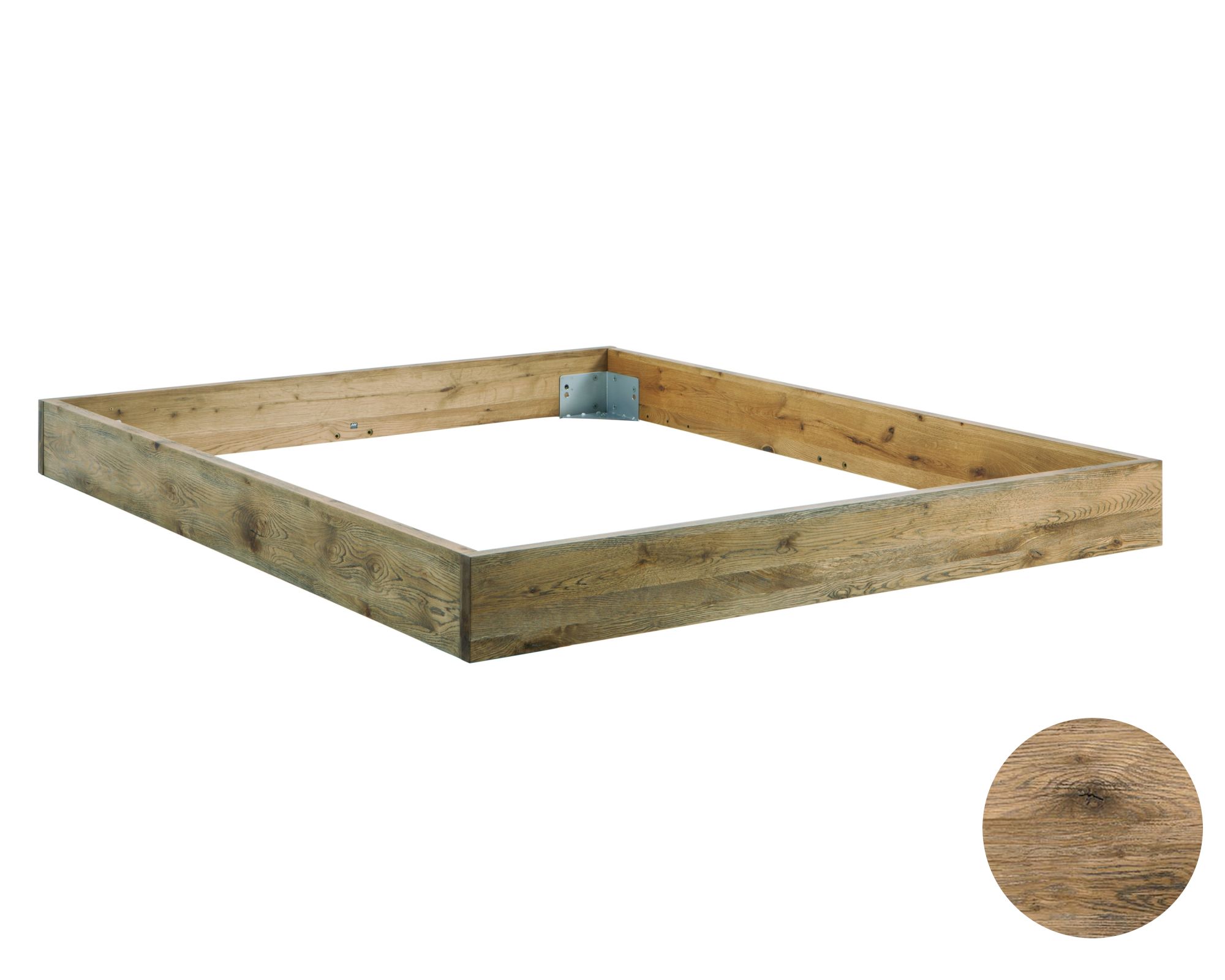Hasena Oak-Vintage Bettrahmen Cadro 18 Wildeiche 120x200 cm / Wildeiche vintage natur, geölt