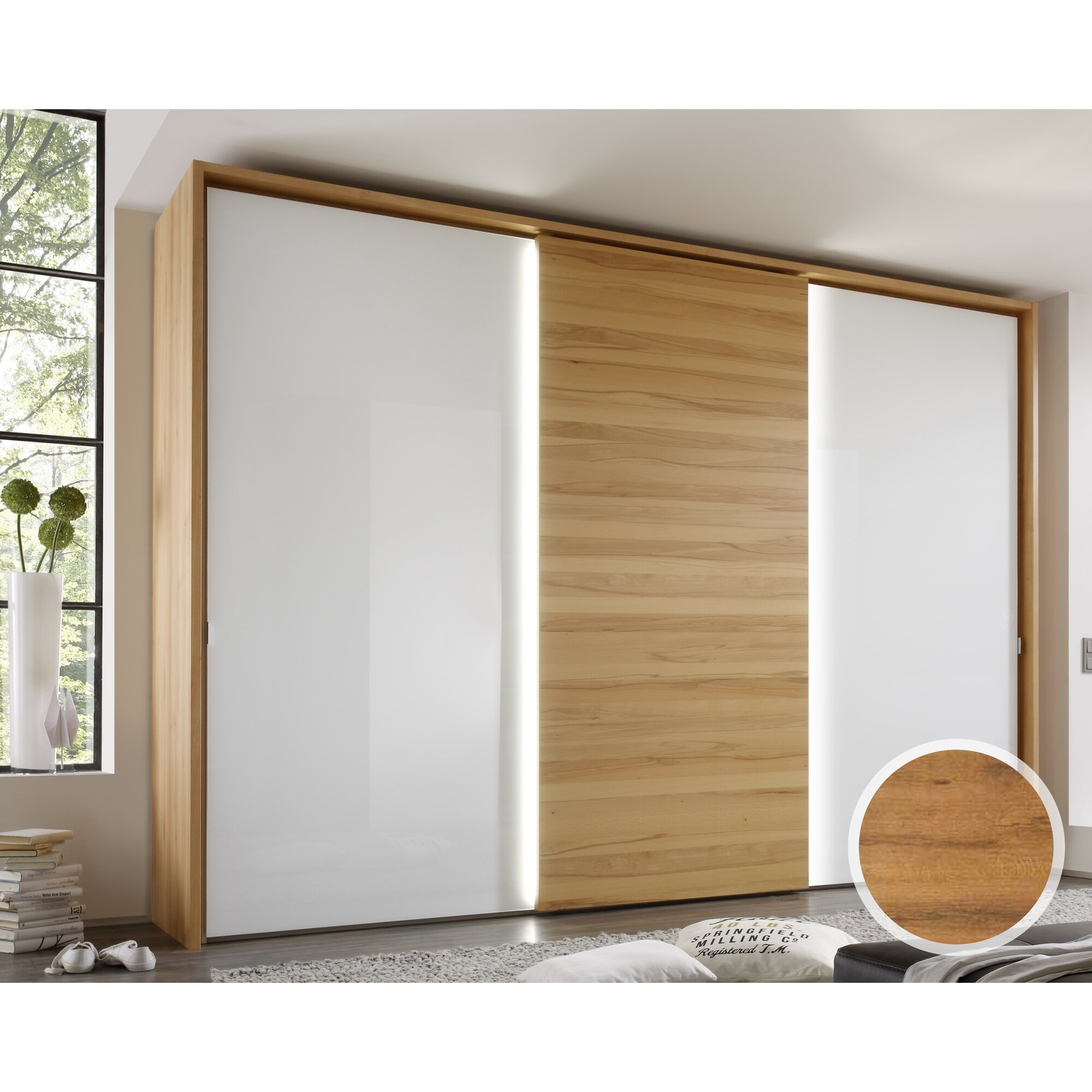 Staud »Calando« Passepartout für Kleiderschrank Dekor Wildeiche natur / 222 cm / 249 cm