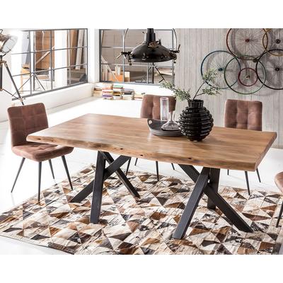 SIT Tops & Tables Esstisch Massivholz Poseidon 3,6 cm / 200x100 cm / Eisen antikschwarz Image