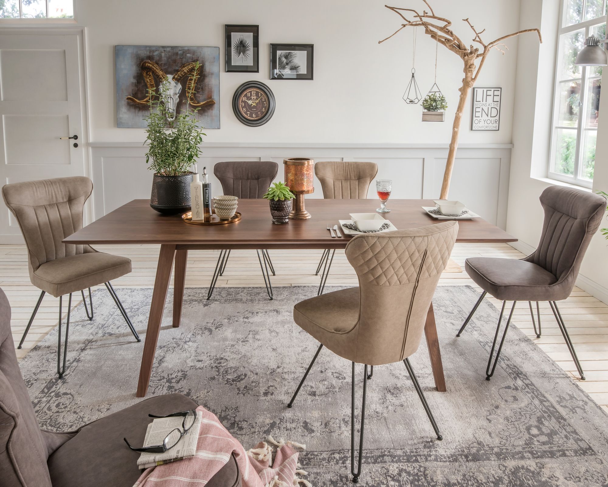 designline »Lina« Polsterstuhl Grau 430