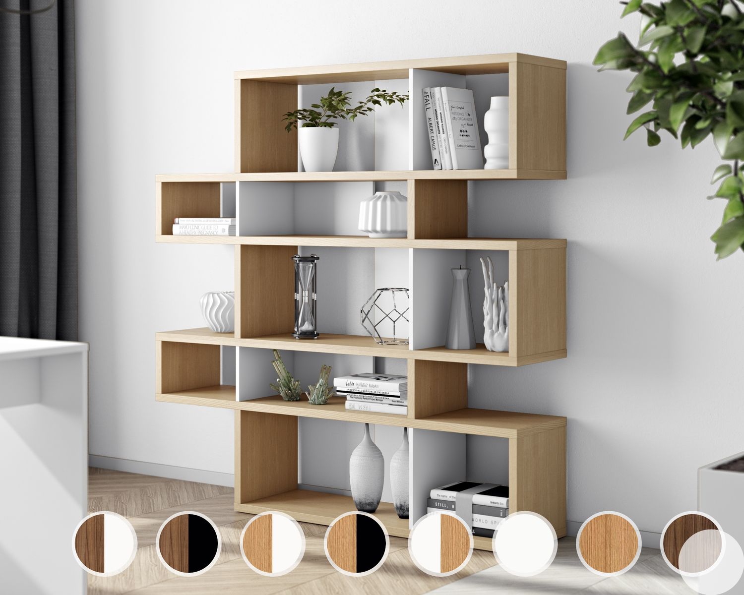 TemaHome »London« Regal II Weiß - Rückwand Weiß