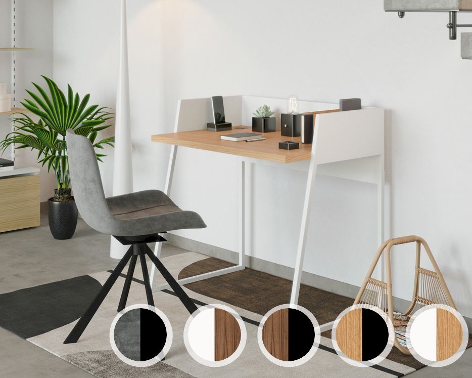 TemaHome »Volga« Schreibtisch Schwarz - Eiche