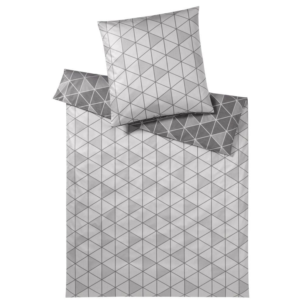 Elegante Jacquard-Satin Bettwäsche »Classic Triangel« 2213-09 Bettwäsche 135x200 cm / 80x80 cm Image