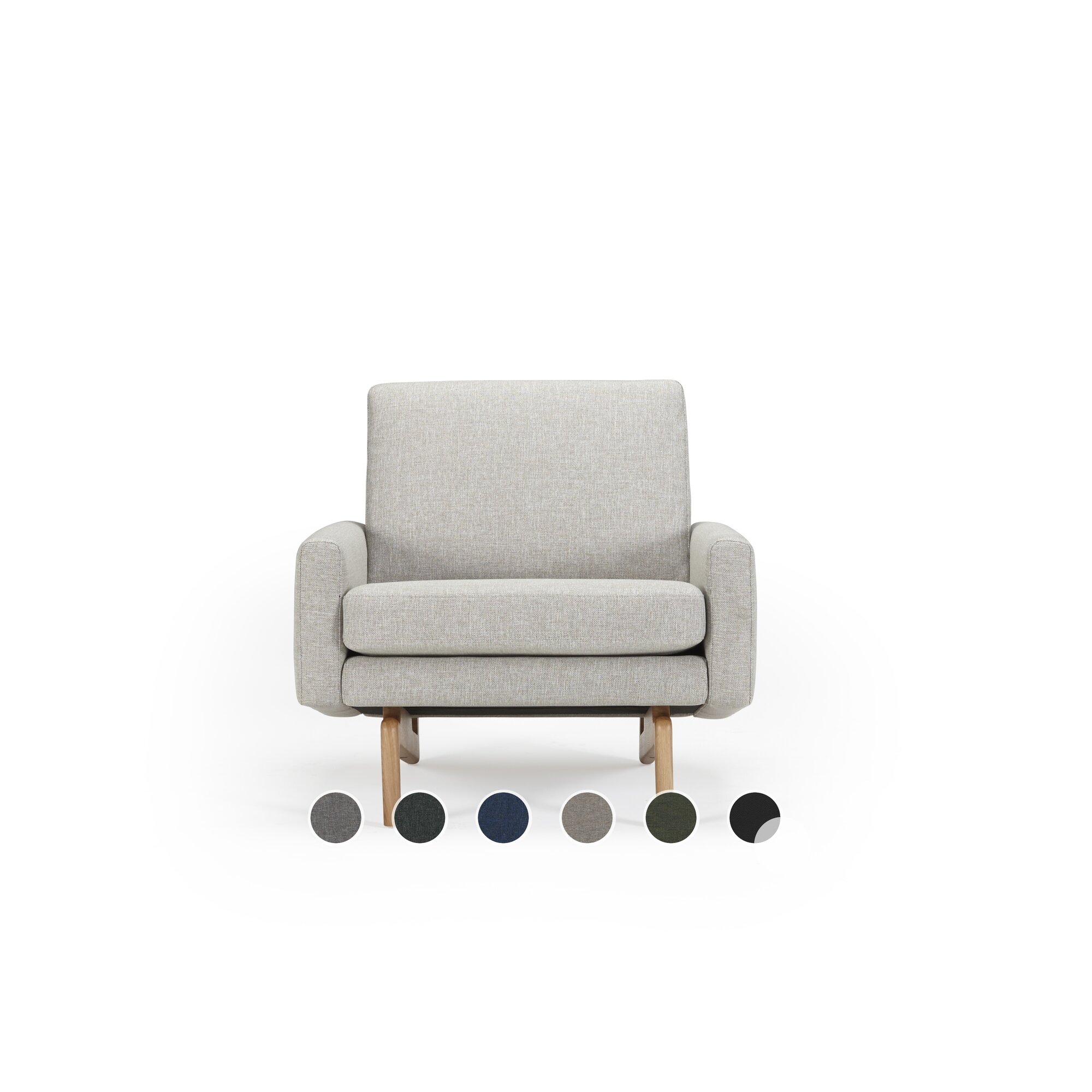 Kragelund »Egsmark« Sessel K200 / 76 x 76 x 86 cm / Stoff 248 Anthrazit