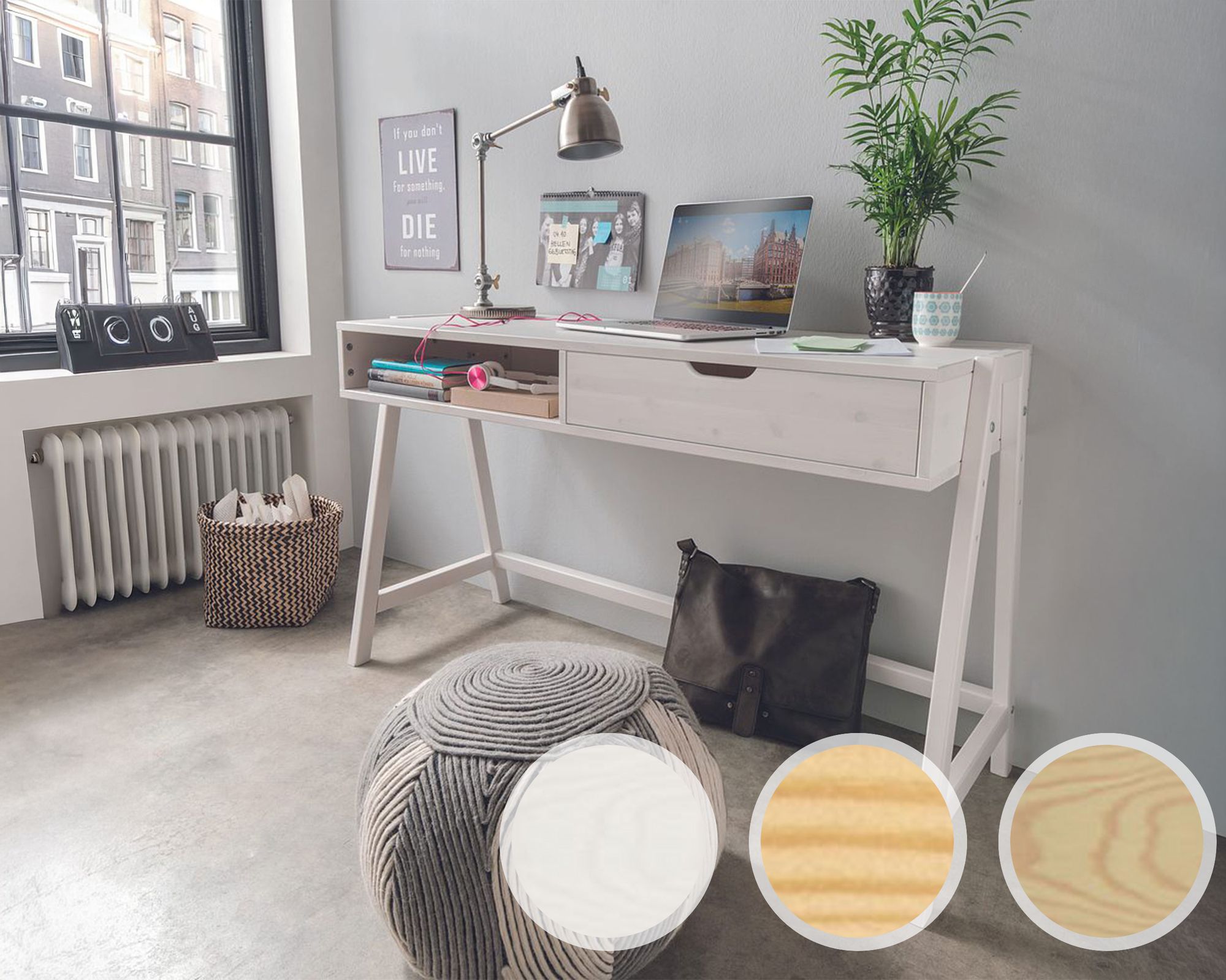 INFANSKIDS Schreibtisch - höhenverstellbar Kiefer gelaugt / ohne Schublade Image