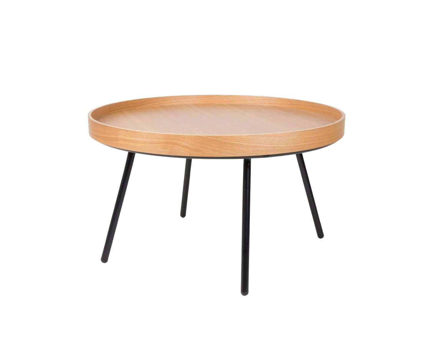 Zuiver Couch-/Beistelltisch Oak Trey Beistelltisch / H 55,5 cm, Ø 46,5 cm