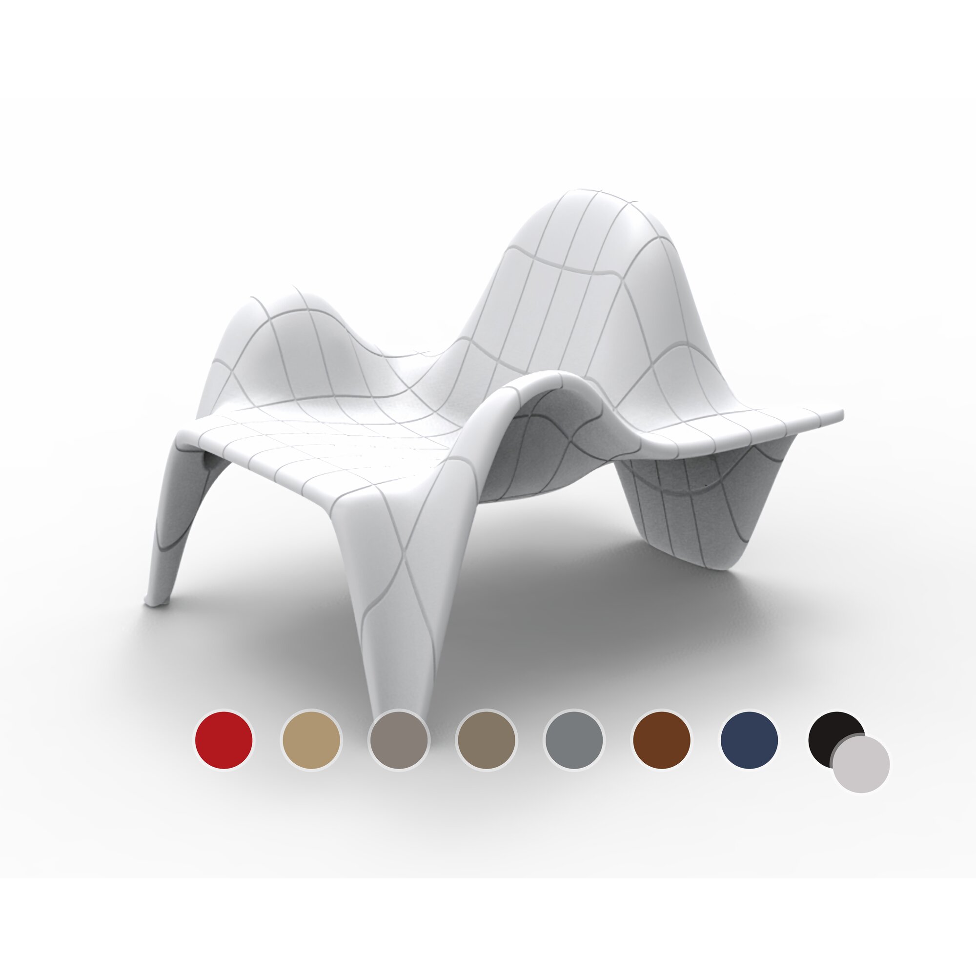 Vondom »F3« Outdoor Sessel Bicolor / White/Khaki