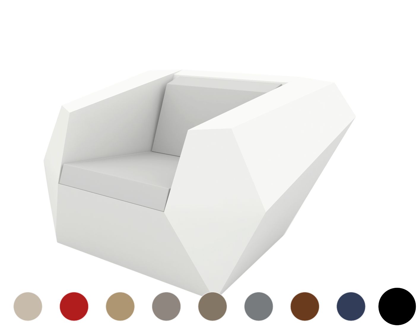 Vondom »FAZ« Outdoor Lounge Sessel Lackiert Hochglänzend / Anthracite Image