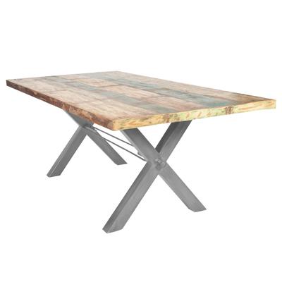 SIT Tops & Tables Esstisch Massivholz Retro lll 180x100 cm / Eisen antiksilber