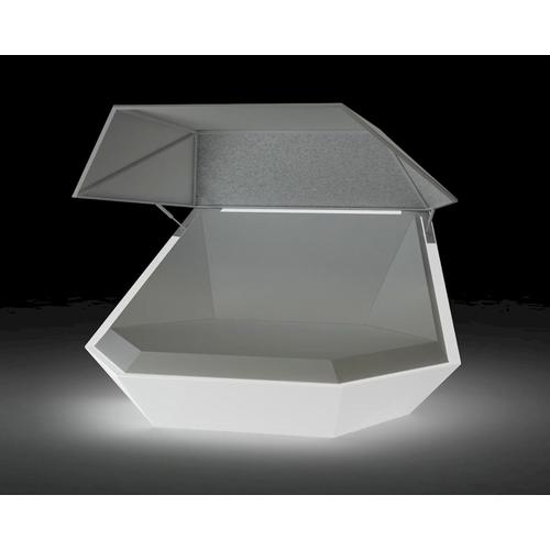 Vondom »FAZ« Outdoor Daybed inkl. Sonnenblende & LED-Beleuchtung Hellgrau / LED RGB / Mit Soundsystem