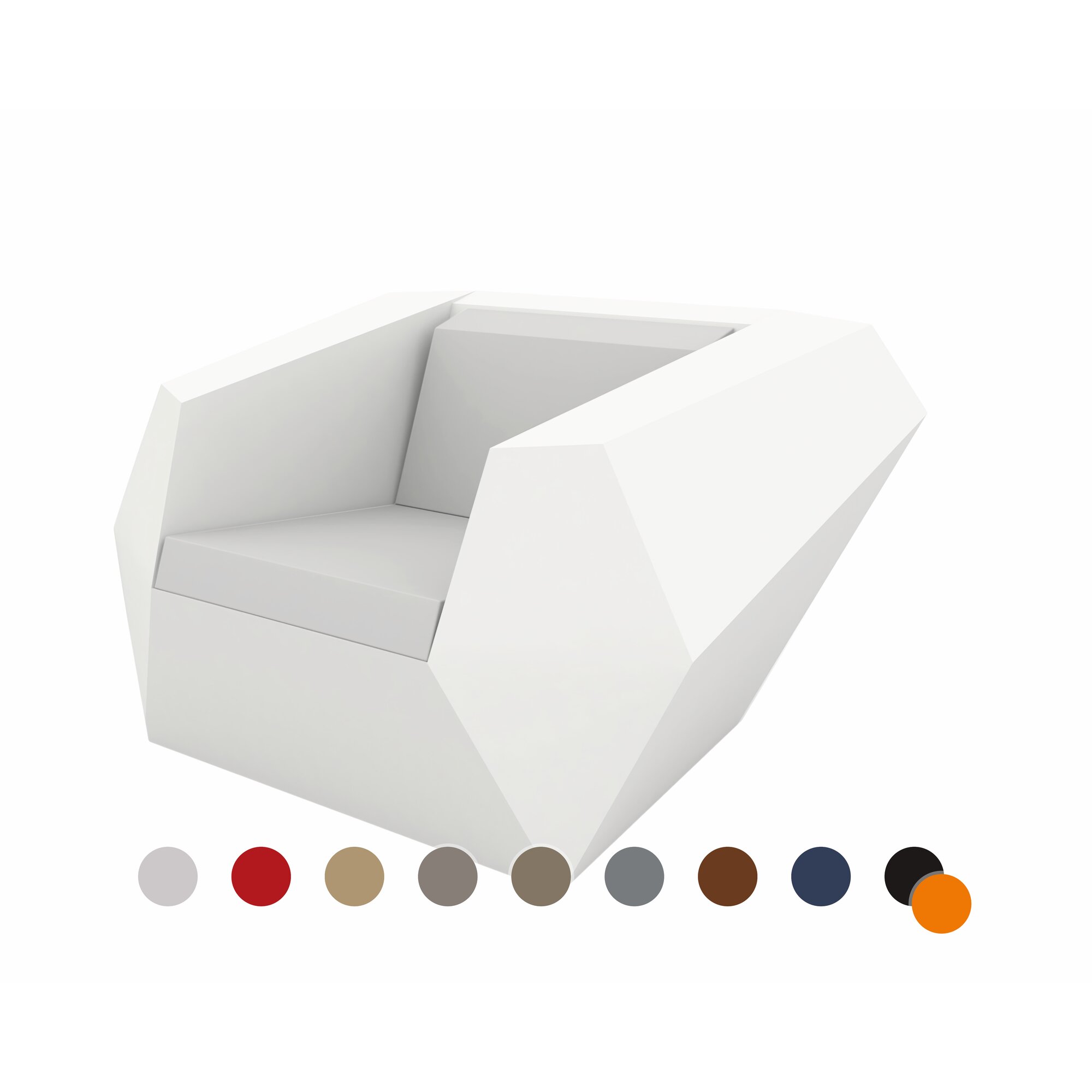 Vondom »FAZ« Outdoor Lounge Sessel Lackiert Hochglänzend / Champagne