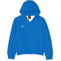 Nike Kinder Sweatshirt Team Club Full Zip Kapuzenjacke,Blau (Royal Blue/football White), S