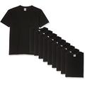 Fruit of the Loom Men's Super Premium Short Sleeve T-Shirt Pack of 10, Black, Large