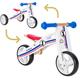 BIKESTAR® Safety Wooden Lightweight First Running Balance Bike for Kids age 2 year old boys girls | 7 Inch convertible Mini 2 in 1 Bike and Tricycle for Early Riders | White Blue Red