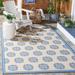 Blue/White 61 x 0.2 in Indoor Area Rug - Darby Home Co Burnell Geometric Blue/Cream Area Rug Polypropylene | 61 W x 0.2 D in | Wayfair