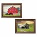 August Grove® 'Mail Pouch Barn & Willow Grove Mill' 2 Piece Photographic Print Set | 12" H x 18" W x 1.5" D | Wayfair