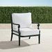 Carlisle Lounge Chair with Cushions in Onyx Finish - Rain Resort Stripe Indigo, Standard - Frontgate