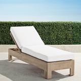 St. Kitts Chaise Lounge in Weathered Teak with Cushions - Rain Marsala, Standard - Frontgate