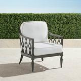 Avery Lounge Chair with Cushions in Slate Finish - Rain Resort Stripe Cobalt - Frontgate