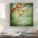 The Holiday Aisle® Lutz 'Kiss Me Under the Mistletoe' by Graffitee Studios Graphic Art on Canvas in Green/Red | 16 H x 16 W x 1.5 D in | Wayfair