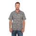 Bedeg,'Men's Cotton Batik Button Down Short Sleeve Shirt'