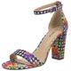 Call It Spring EU Damen LOREG Peeptoe Sandalen, Mehrfarbig (Floral Gingham)