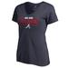 Women's Fanatics Branded Navy Atlanta Braves We Are Icon V-Neck T-Shirt